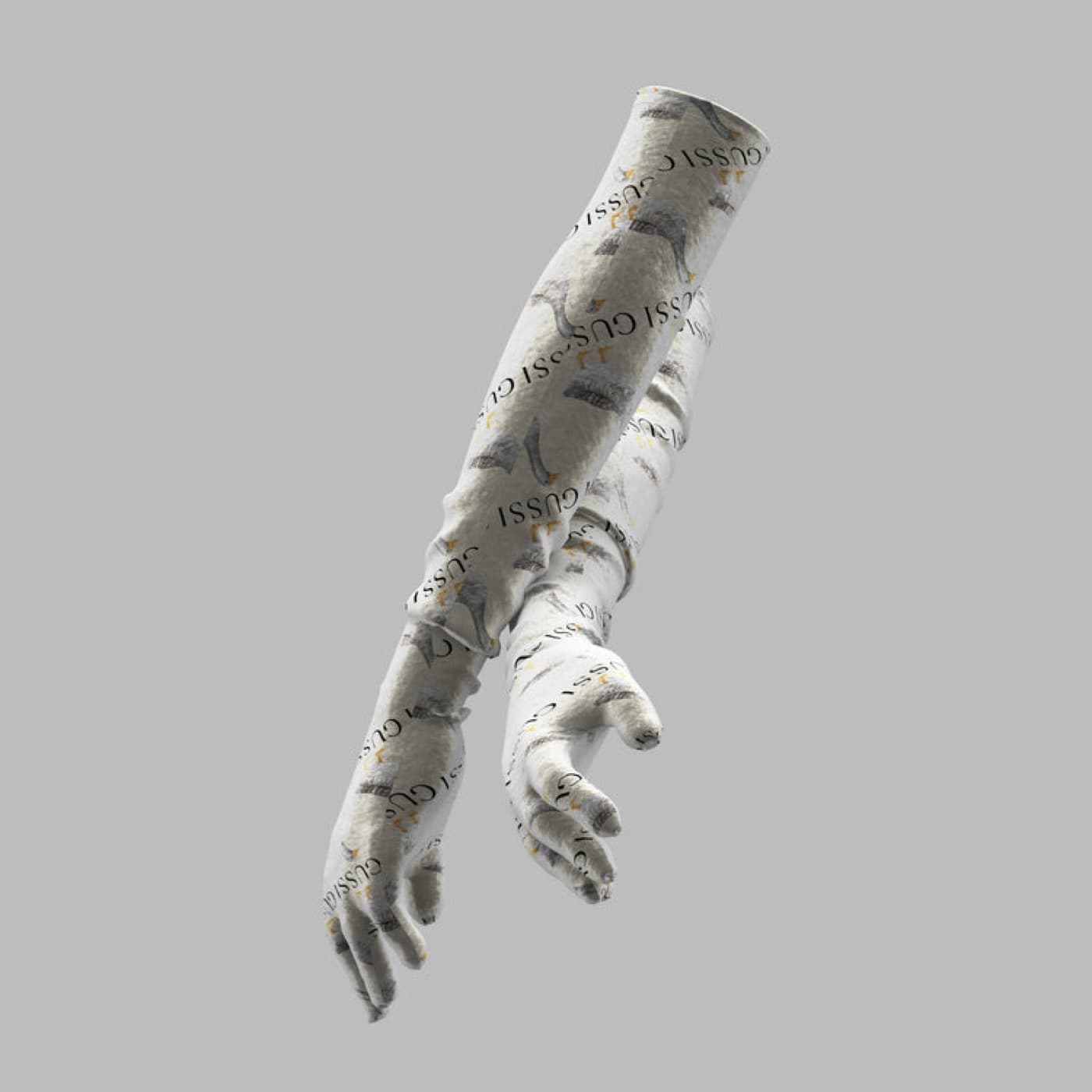 GUSSI sleeve gloves worn up the arm