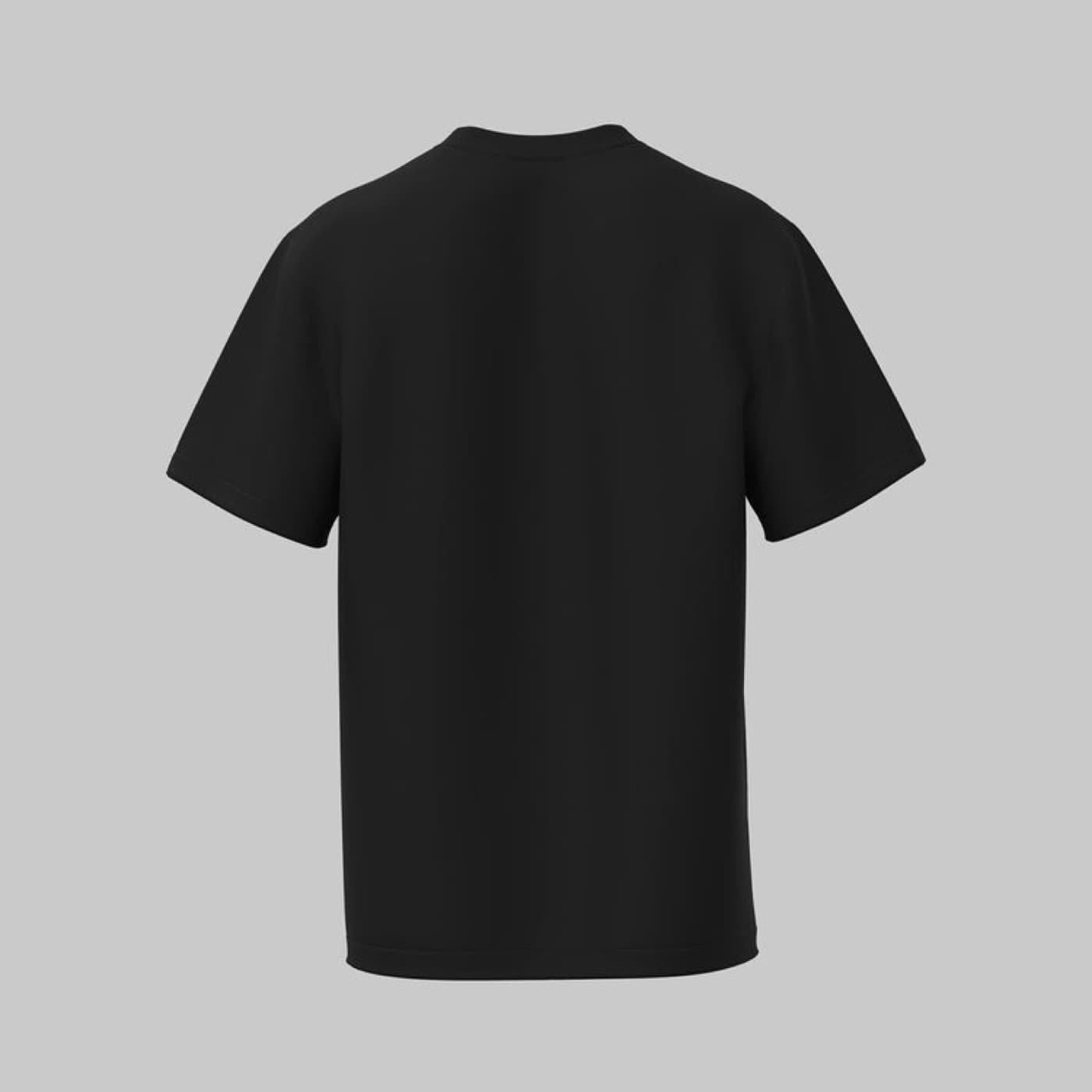 GUSSI black t-shirt, front detail